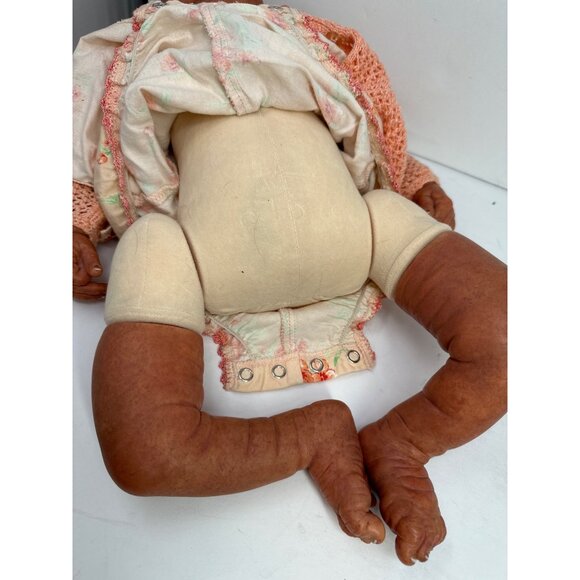 Reborn Crying Baby Doll By Elisa Marx 6 lbs 19 inches Soft Body Peach Outfit - Picture 4 of 11